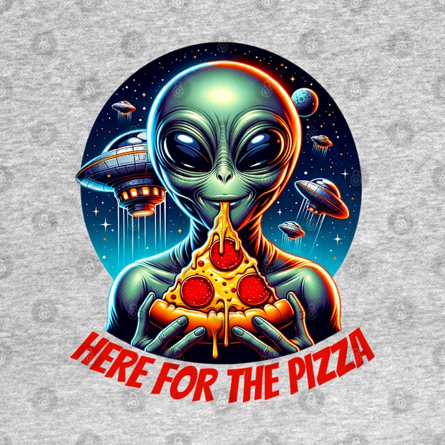 Alien Pizza by Cosmic Dust Art